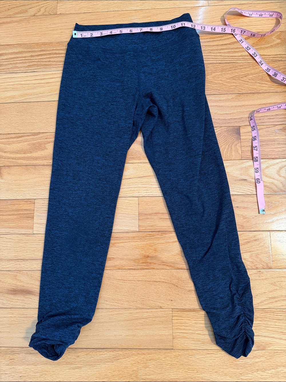 Women’s good hYOUman Dark Heather Navy Ruched Ankle Leggings